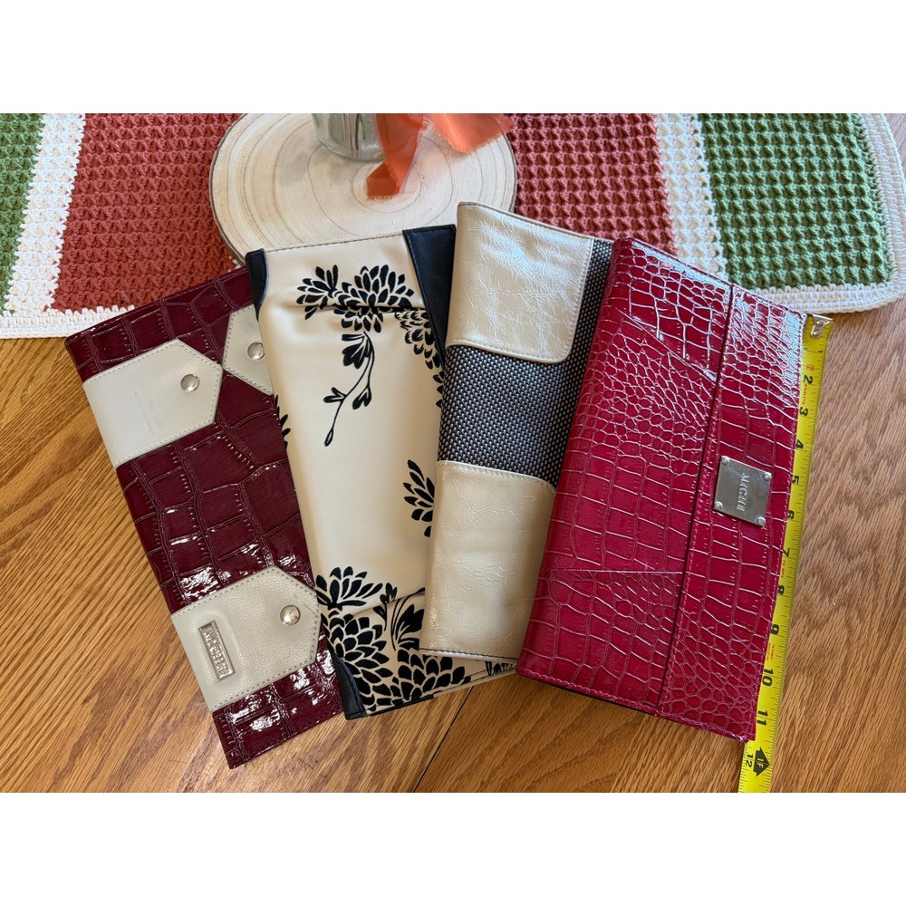 Miche Bag Interchangeable Shell Lot Ella Red Croc Floral Burgundy 4pc Set